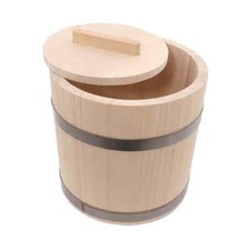 Holzeimer mit Deckel -