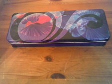 alte Bahlsen-Keks-Dose - blau - 4 x 28 x 10 cm