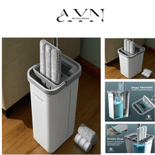 JOYMOOP Mop & Bucket mit Wringern | 3x Mikrofaser | Einfache Reinigung