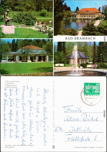 Ansichtskarte bad brambach - bad,