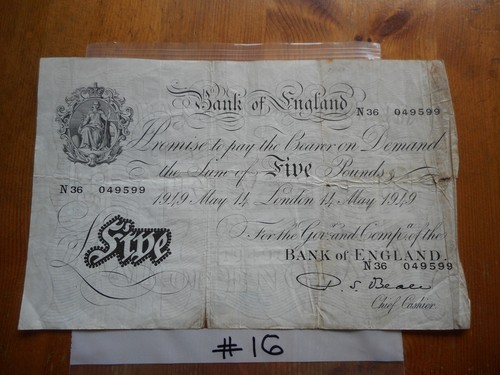 Bank england white 5 - white, five