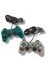 ⚡PS1 Controller Sony Playstation 1 grün transparent 2x defekt Teildefekt⚡