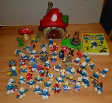 Schlumpf Dorf Sammlung - Haus, Brunnen, Schlümpfe, Konvolut