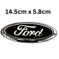 Heck Abzeichen Emblem Schwarz Für Ford Focus Mondeo Transit Cmax 14.5cm x 5.8cm