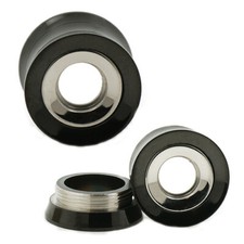 Schwarz / Silber Flesh Tunnel