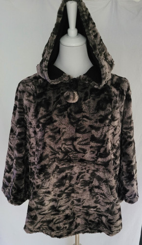 Damen poncho jacke braun - damen,