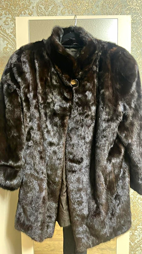 Pelzjacke nerzpelz dunkelbraun - nerzpelz,