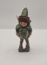 ?Wichtel Figur mit Blattmütze – 11 cm – Waldwichtel / Kobold Dekofigur handbema
