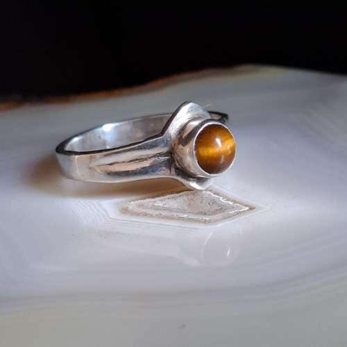 Ring silber 925 tigerauge - silber,
