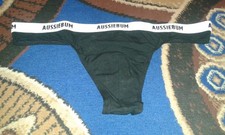 Aussiebum Herren String L/6 Weiß Schwarz