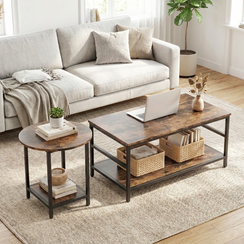 Homcom beistelltisch 2er set - beistelltisch, 2er-set
