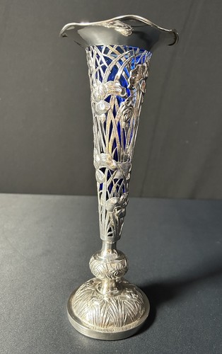 Versilberte jugendstil vase - jugendstil,
