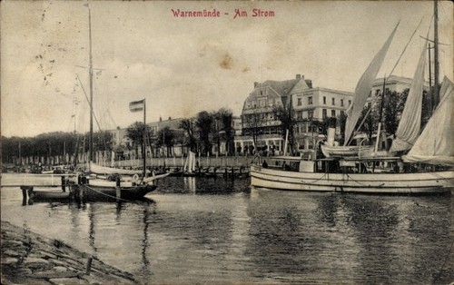 Ostseebad warnemünde - ak,