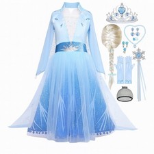 Snyemio Prinzessin Elsa Kostüm Größe 146-152