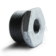 FREIHAUS LAGERAUFLÖSUNG 5 Stück Temperguss verzinkt DVGW Reduzierstück 1x1/2 Zol