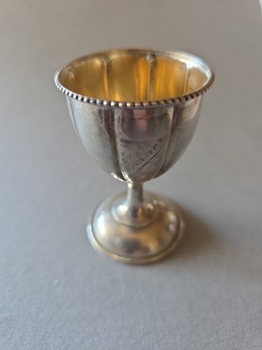 Silber eierbecher perlrand - silber,