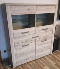   Moderne Wohnzimmerschränke mit Fernsehschrank Eichen Optik