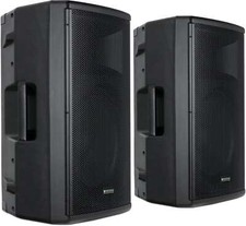 2x DJ PA 15" Aktiv Lautsprecher Set Box Bluetooth Monitor Bi-Amping Stereo 500W
