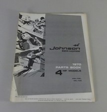 Teilekatalog OMC Johnson Outboards / Außenborder 4 PS Models Stand 1970