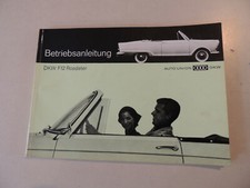 Handbuch Bedienungsanleitung Betriebsanleitung DKW F12 Roadster 03.1964