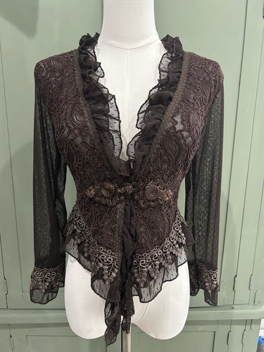 Brown boho forest fairy silk - boho,