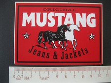 ORIGINAL MUSTANG Jeans & Jackets Sticker Aufkleber Reklame Werbung
