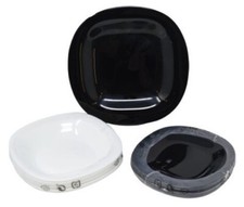 H&H black & white 18 tlg. Tellerset Tafelservice Geschirrservice Geschirrset *A