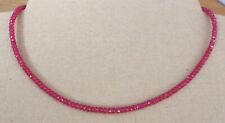45 cm Natur Facettiert   Rubin (Korund) Edelstein Kette ,4mm ( T-201)