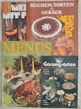 Kuchen + Torten, Menüs, Mixen, Garungsarten - DDR 4x Zeitschrift Rezepte und Tip