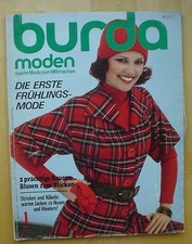 Burda Mode 75/01 Jan 1975 Fasching Karneval Karo Pußta Samt 70er Modezeitschrift