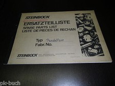 Ersatzteilliste Gabelstapler Forklift Stapler Steinbock Pendeltore 1975 - 1978