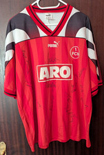 1.FC Nürnberg -ORIGINAL PUMA Trikot - HEIMTRIKOT 1995-1996 Signiert ARO Gr.XL -