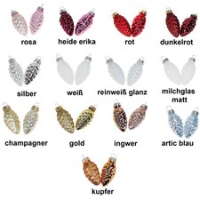 12 Tannenzapfen Glas