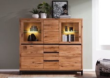 Highboard Wildeiche Vitrine