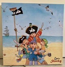 2 Originale Bilder „captain sharky“ 40x40, Dekoration Piratenzimmer