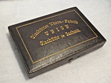 UNION UHREN FABRIK GLASHÜTTE Sachsen ORIGINAL ETUI Taschenuhr ~53mm ANTIK ~1895