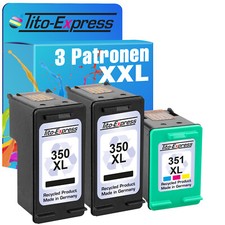 3 Patronen XXL für HP 350 XL
