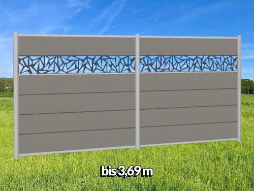 Wpc sichtschutzzaun grau - wpc,