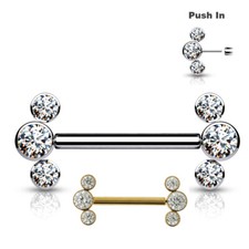 1,6mm Titan Gold Barbell 3er