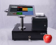 10" Mobile Kasse Handel Supermarkt Imbiss Laden Kiosk/ Terminal Drucker Geldlade