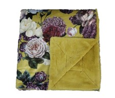 Edelzeit Plüsch Heimdecke Wendedecke Felloptik Englische Rose 150x200cm Gold