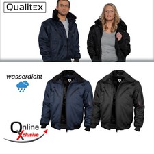 Qualitex wasserdichte Pilotenjacke Arbeitsjacke Winterjacke mit Kapuze Weste
