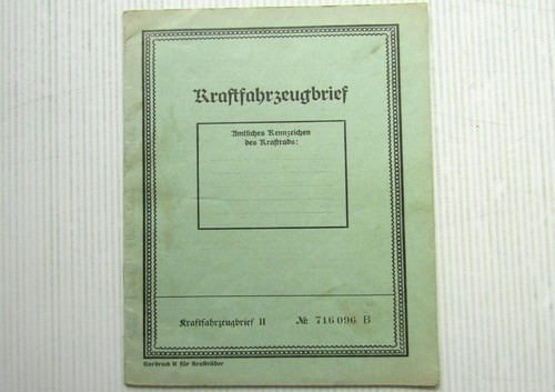 Kraftfahrzeugbrief nsu quick - kraftfahrzeugbrief,