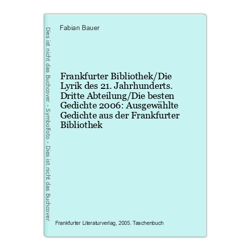 Frankfurter bibliothek die - frankfurter, bibliothek/die