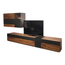 Wöstmann Anbauwand NW 770 Amerikanischer Kernnussbaum Massiv Soft Gebürstet