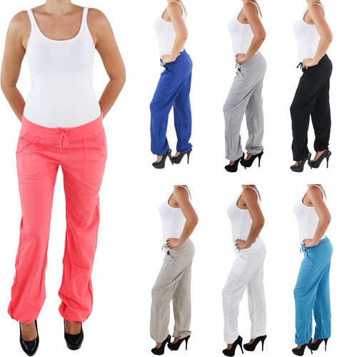 Damen leinenhose baggy - leinenhose,