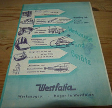 Werkzeug und Geräte Katalog  Westfalia Werkzeug co,Hagen i.W 1957