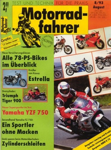 Motorradfahrer 1993 - motorradfahrer, 8/1993