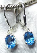 💎  Blautopas Ohrhänger aus