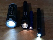 4 Mini Flashlight Lot Blue